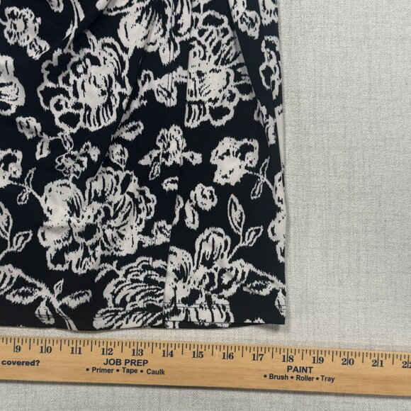 Lauren Ralph Lauren Dress Floral Print Cowl Neck Light Navy Stretch Size 10 NWT - Picture 7 of 10